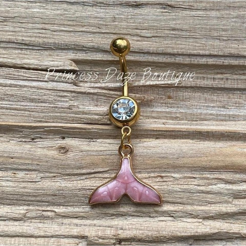 Gold Mermaid Belly Button Ring‎
